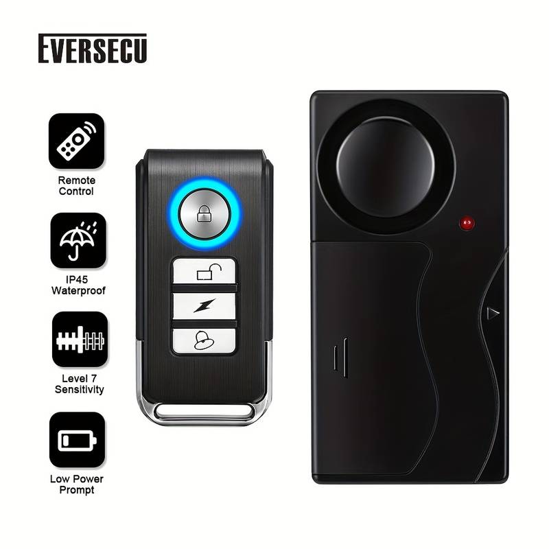 Wireless Vibration Alarm With Remote Control Anti-Theft Alarm