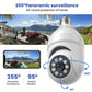 Light Bulb IP Camera With AI Human Detection And Human Track, 355 Degree Pan/Tilt Panoramic Smart Home Surveillance Camera