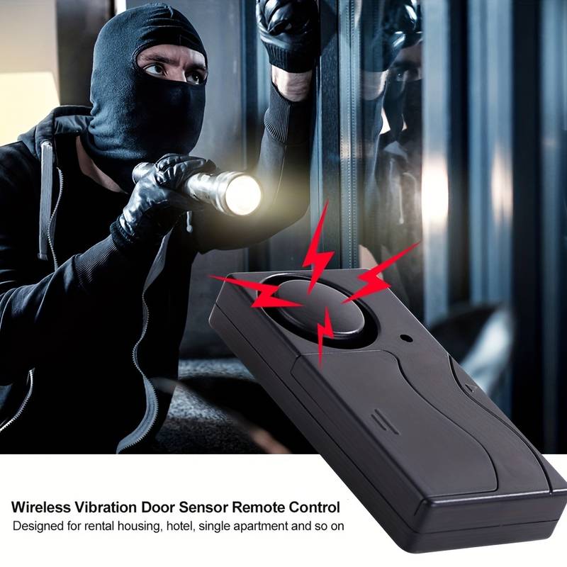 Wireless Vibration Alarm With Remote Control Anti-Theft Alarm