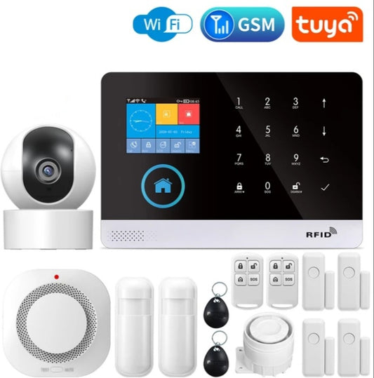 Smart Security  System with 14 pieces including smoke detector and WiFi camera